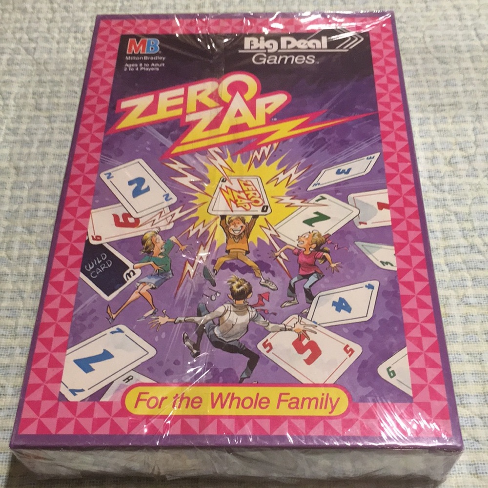 Zero Zap Card Game 1987 Vintage Complete Excellent Condition Beware of Zap Trap